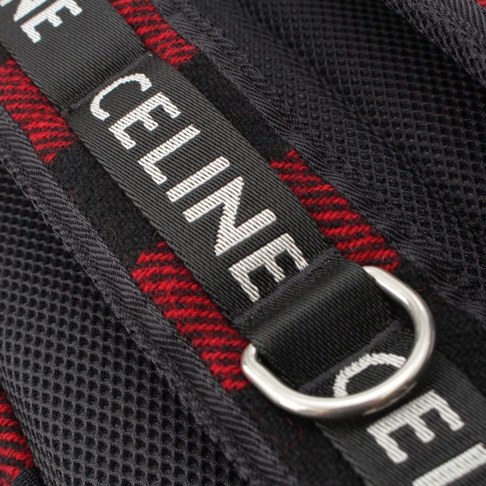 Celine Trekking Logo Checked Backpack Backpack Da… - image 8
